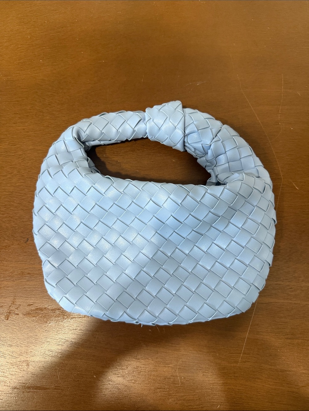 Urban Expressions Woven Pale Blue Shoulder Bag